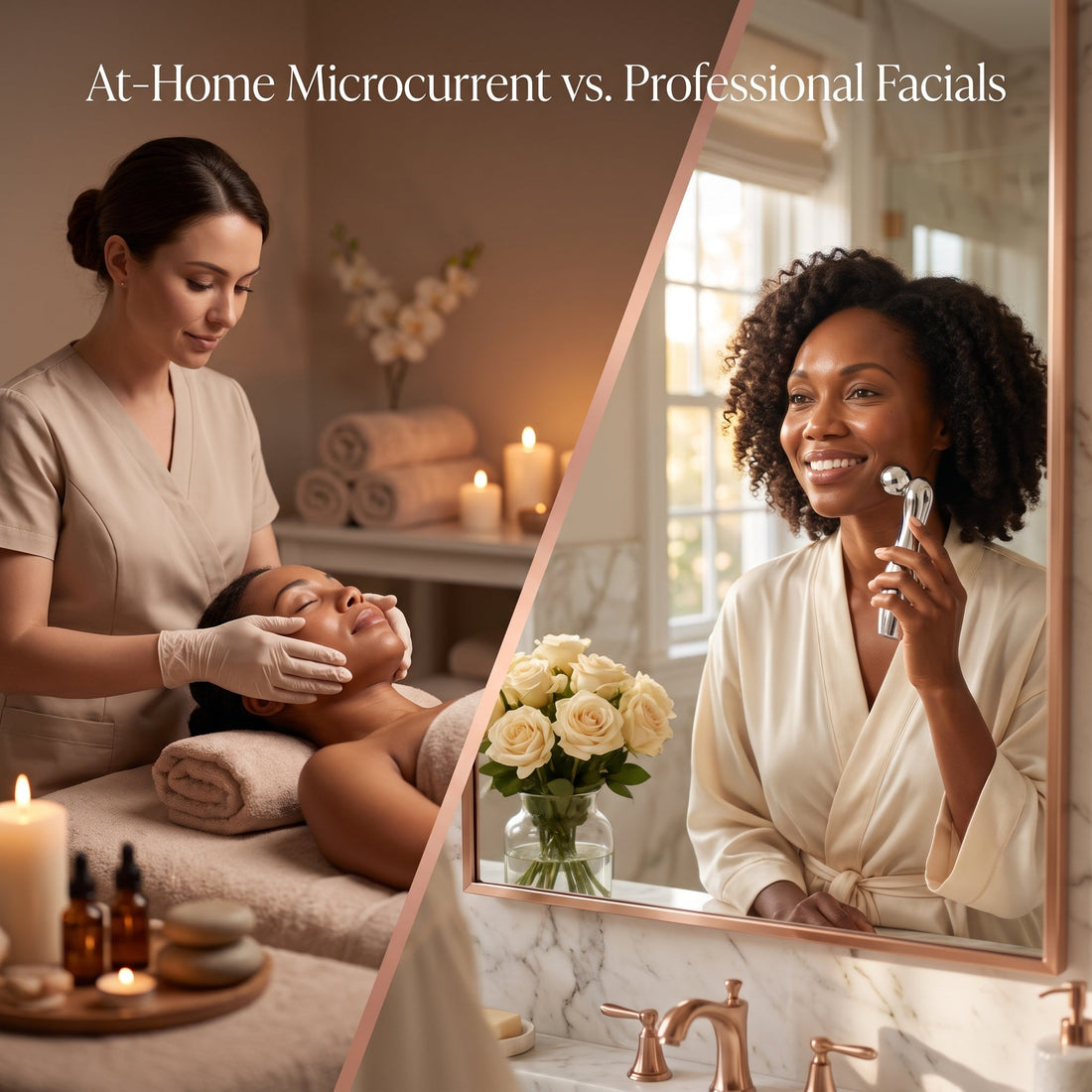 At-Home Microcurrent vs. Professional Facials: What's the Real Difference