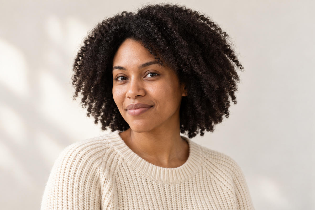 Aevyraa model 4 editorial portrait — Do Under-Eye Patches Work? Hydration, Dark Circles, and a Little Time for You