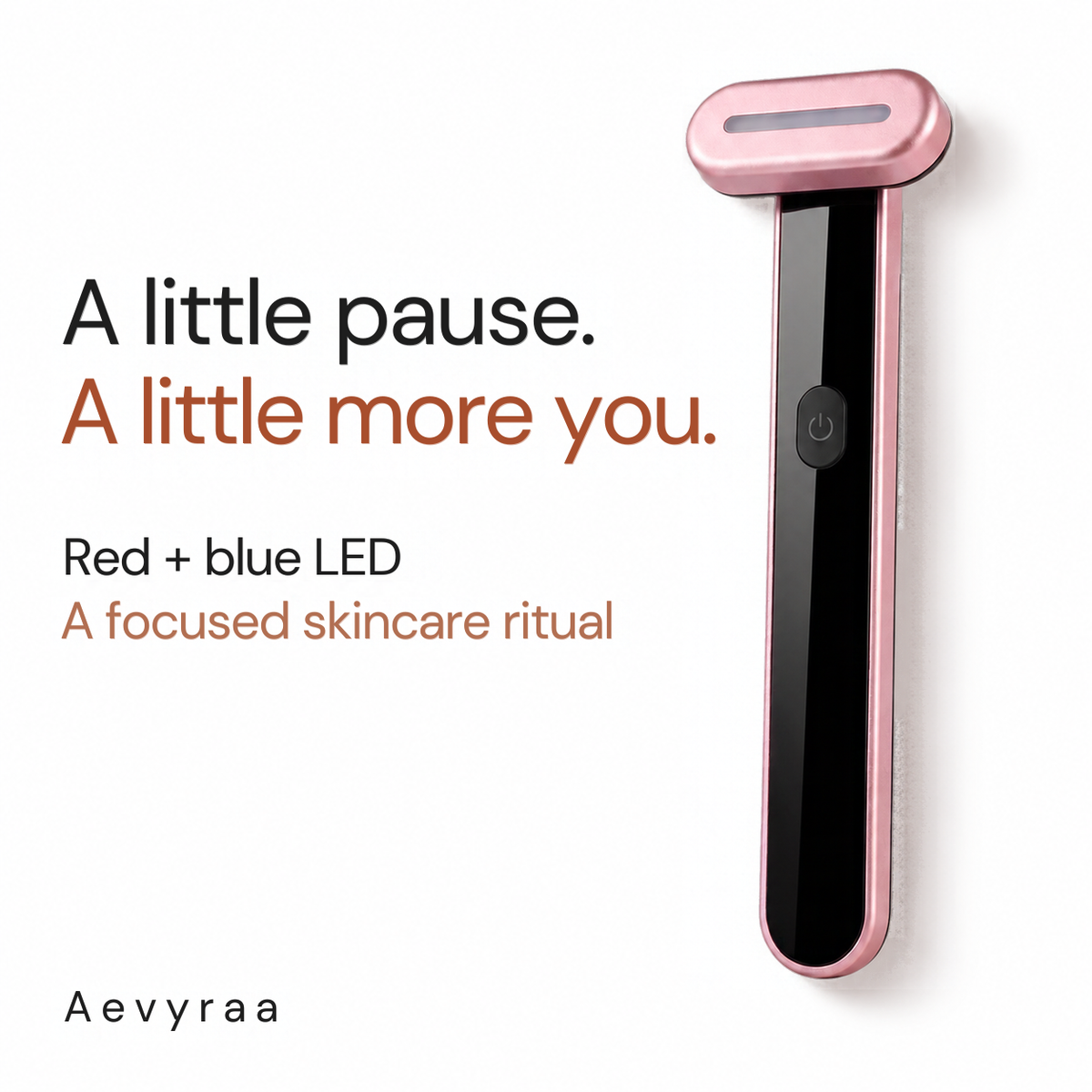 Aevyraa red and blue LED skincare ritual
