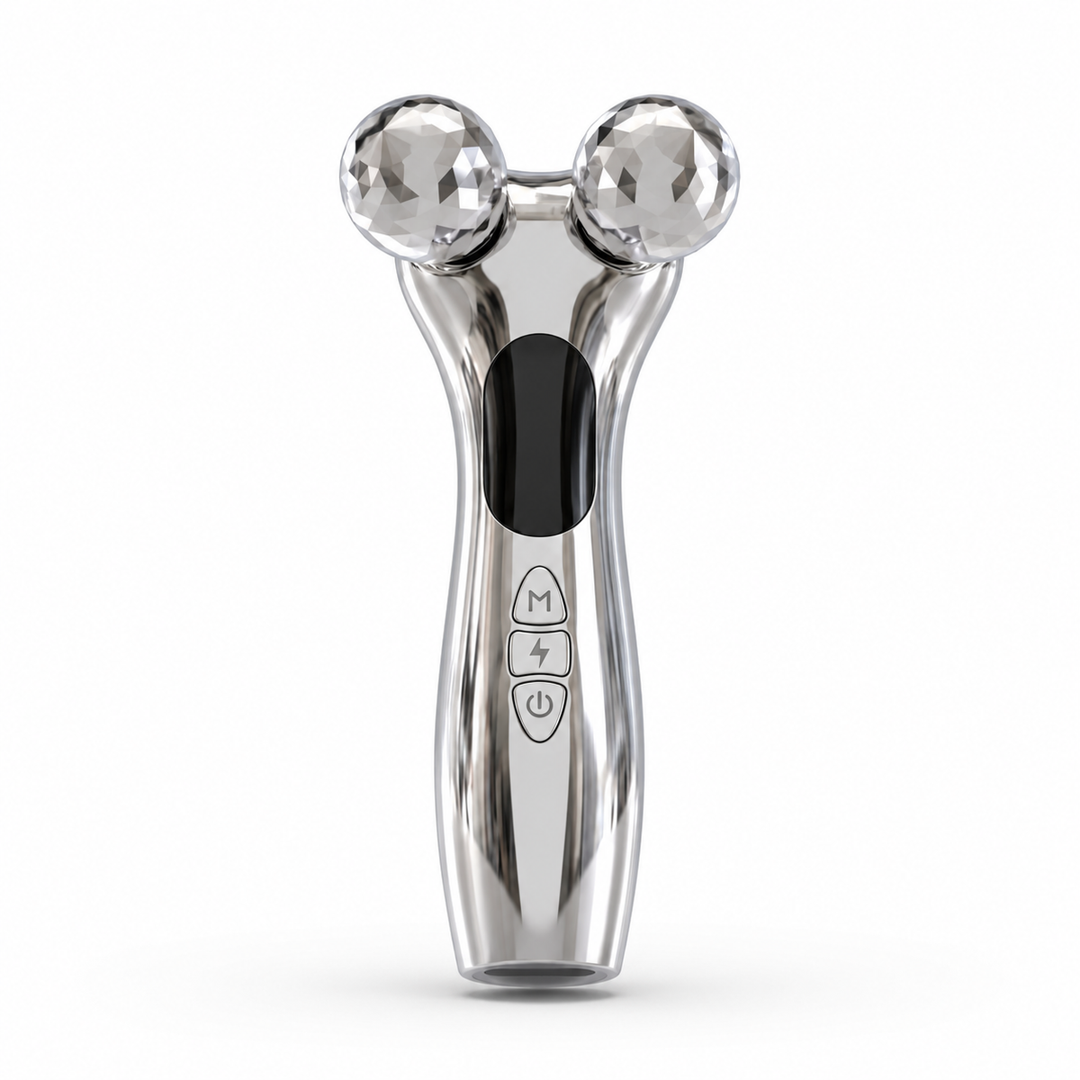 Aevyraa Face Reset 4D Microcurrent Lift silver facial toning tool with dual rollers