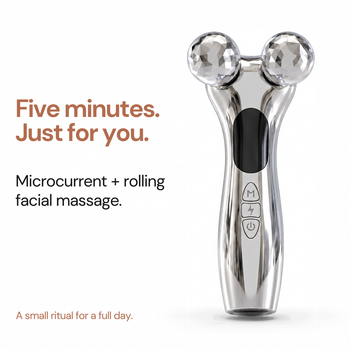 Five minutes for you: Face Reset microcurrent and rolling massage