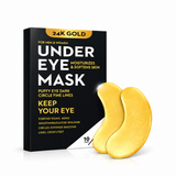 Aevyraa Under-Eye Reset Patches pack with ten pairs of golden eye pads